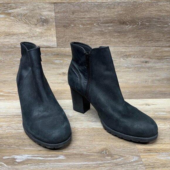 Collection by Clarks Verona Ease Black Leather Ankle Boot Women's Size 9 - Picture 6 of 6